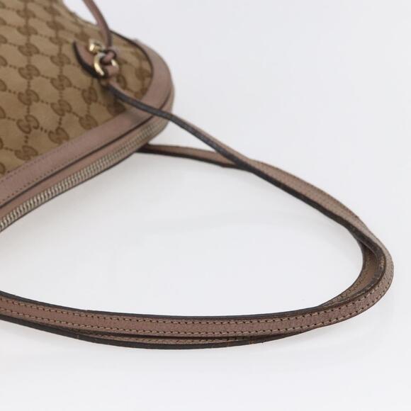 GUCCI GG Canvas Shoulder Bag Beige Gold - Picture 7 of 13